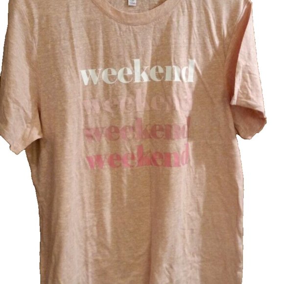 Mud Pie Womans T Shirt pink graphic size S/M Weekend casual - Picture 2 of 4